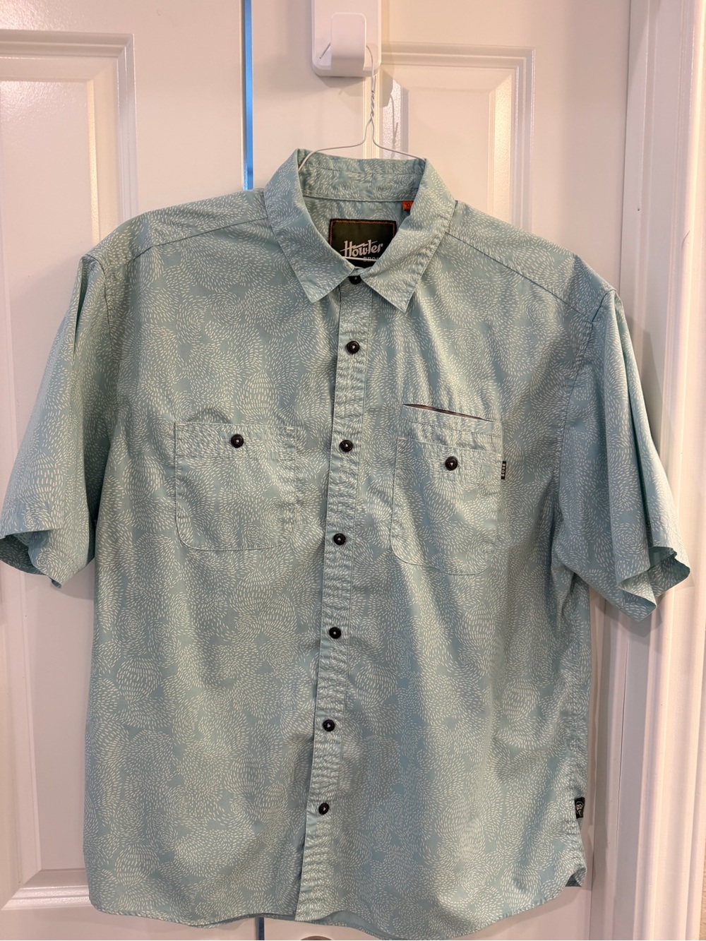 Lot of 3 XLHowler Brothers Short-Sleeve Button-Down Shirt Trio in Blue and Cream - Picture 3 of 4